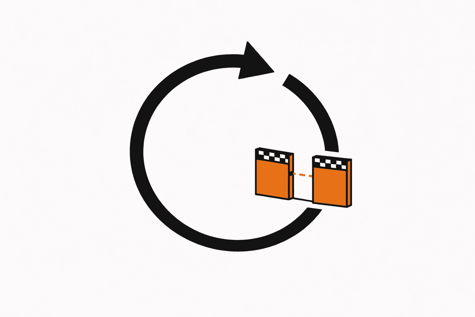Circular renewal loop with closing exit gate - the auto-renewal trap